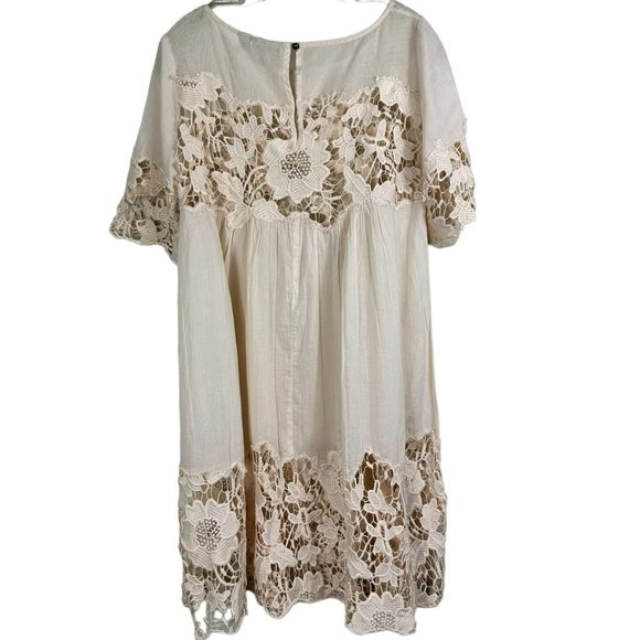 Anthrolopogie Holding Horses Magnolia Lace Ivory Dress Size 0 - Picture 10 of 15